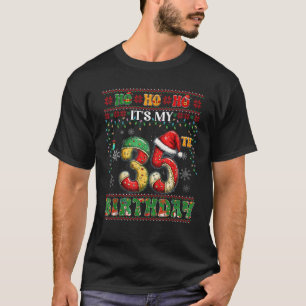 Ho Ho Ho It s My 35th Birthday Xmas Candy Cane 35  T-Shirt
