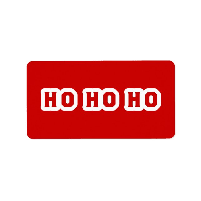 HO HO HO LABEL (Front)