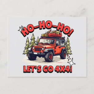 Ho-Ho-Ho! Let's go 4x4! Holiday Postcard