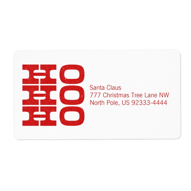 Ho Ho Ho (letterpress style) (Front)