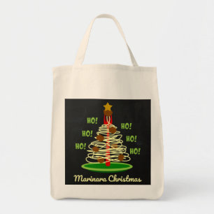 Ho! Ho! Ho! Marinara Christmas Pasta Tree Tote Bag