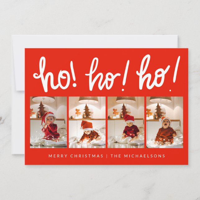 HO HO HO Merry Christmas Add Photos (Front)