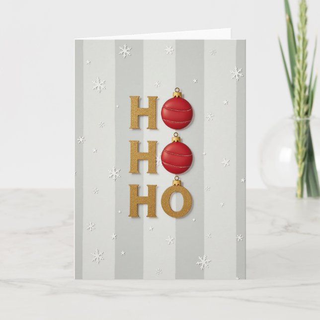 Ho Ho Ho Merry Christmas Card (Front)
