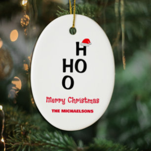 Ho Ho Ho: Merry Christmas Ceramic Tree Decoration