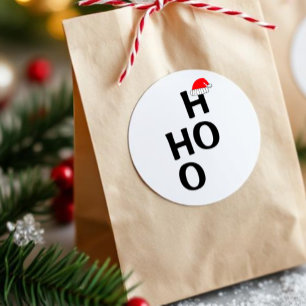 Ho Ho Ho: Merry Christmas Classic Round Sticker