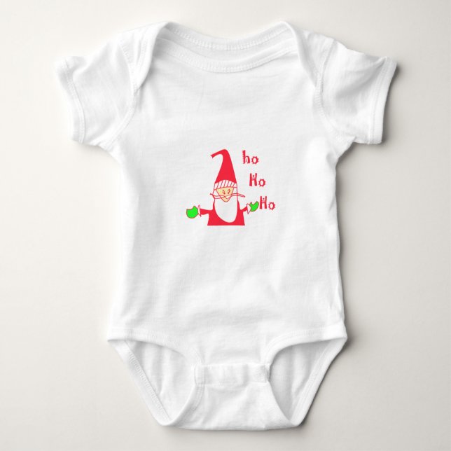 Ho Ho Ho Merry Christmas From Santa.png Baby Bodysuit (Front)