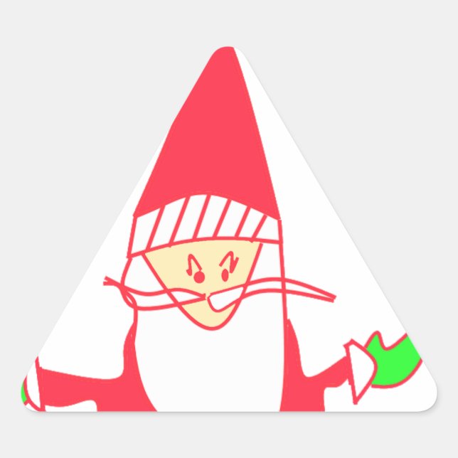 Ho Ho Ho Merry Christmas From Santa.png Triangle Sticker (Front)