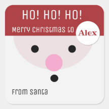 Ho, Ho, Ho, Merry Christmas From Santa Sticker Tag