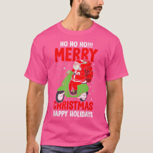Ho Ho Ho Merry Christmas Happy Holidays Funny Sant T-Shirt