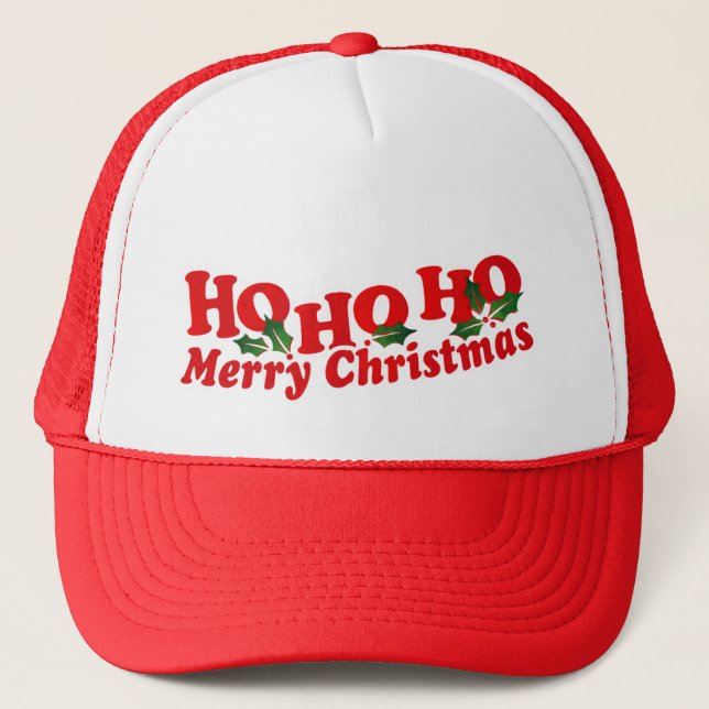 Ho Ho Ho Merry Christmas hat (Front)