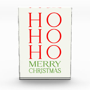 Ho Ho Ho Merry Christmas Photo Block