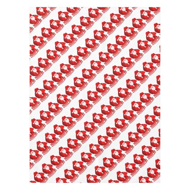 Ho Ho Ho Merry Christmas santa Tablecloth (Front)