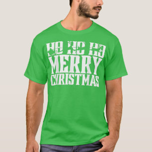 Ho Ho Ho Merry Christmas Santas Sleigh And Flying  T-Shirt