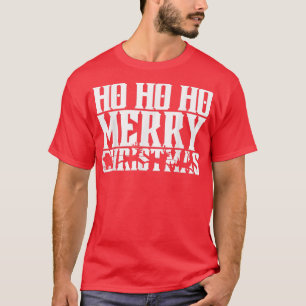 Ho Ho Ho Merry Christmas Santas Sleigh And Flying T-Shirt