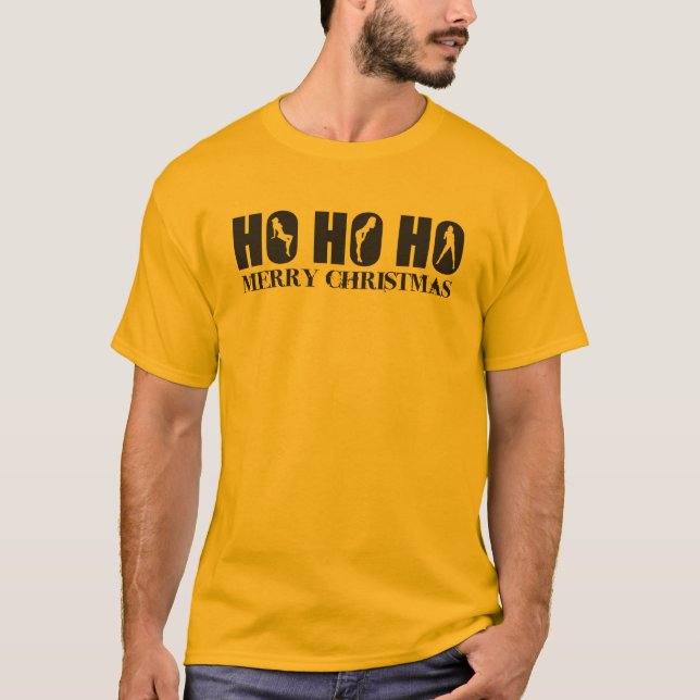 Ho Ho Ho Merry Christmas T-Shirt (Front)
