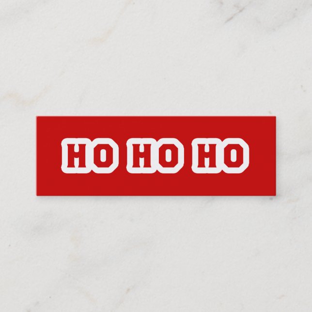 HO HO HO MINI BUSINESS CARD (Front)