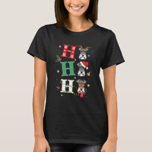 Ho Ho Ho Miniature Schnauzer Xmas Outfit Christmas T-Shirt