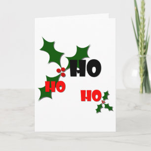 Ho Ho Ho Mistletoe Greeting Card