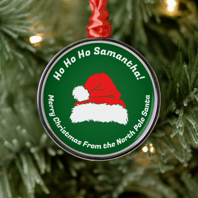 Ho ho ho Modern Santa Merry Christmas Day Metal Tree Decoration (Tree)