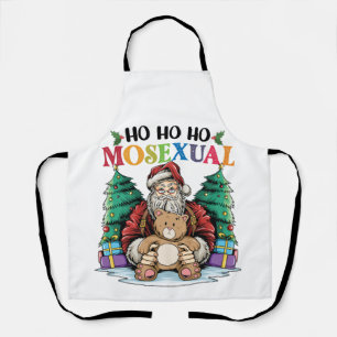 Ho Ho Ho Mosexual Gay Santa LGBTQ Gay Christmas Apron