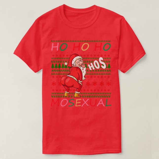 Ho Ho Ho Mosexual Ugly Sweater Pattern  (Design Front)
