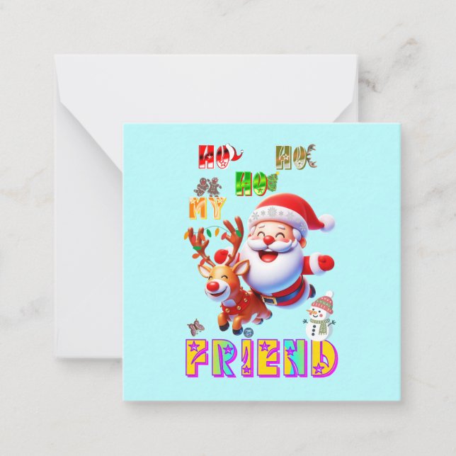 Ho Ho Ho My Dear Friend Card (Front)