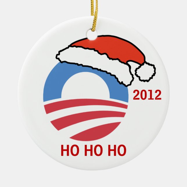 Ho Ho Ho Obama Ornament (Front)