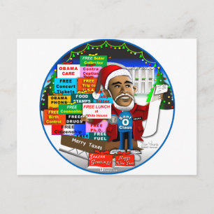 Ho Ho Ho Obama Postcard
