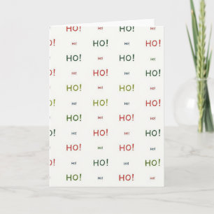 HO HO HO Pattern Minimalist Merry Christmas Card