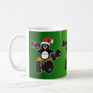 Ho Ho Ho - Penguin - merry christmas + your backgr Coffee Mug