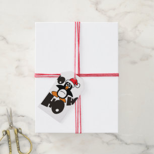 Ho Ho Ho - Penguin - merry christmas + your idea Gift Tags