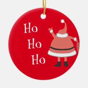 Ho Ho Ho Personalised Santa Ceramic Tree Decoration