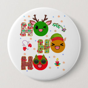 Ho Ho Ho Pharmacy Christmas Squad Xmas   10 Cm Round Badge