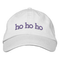 ho ho ho purple Christmas Typography Embroidered