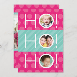 Ho Ho Ho! Quatre carte de photo de vacances Holiday Card