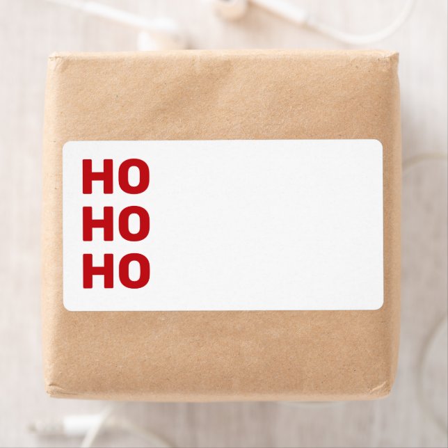 Ho Ho Ho red blank Christmas Return Address  (Insitu)