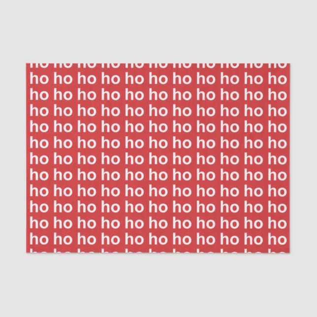 Ho Ho Ho Red Tissue Paper (Front)