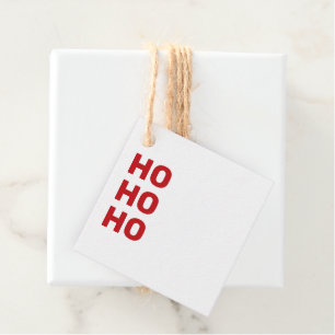 Ho Ho Ho red white blank modern Christmas Favour Tags
