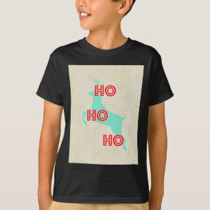 ho ho ho reindeer red blue christmas vintage T-Shirt