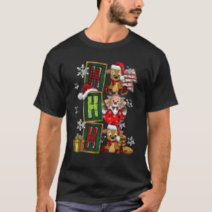 Ho Ho Ho Reindeer Santa Hat And Snack Cake Buffalo T-Shirt