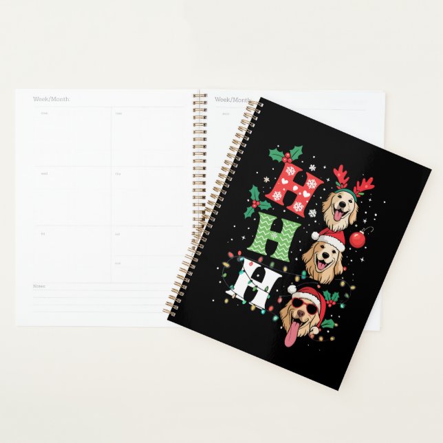 Ho Ho Ho Retrievers Golden Xmas Planner (Display)