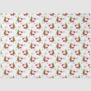 Ho Ho Ho Santa and Christmas Trees Tissue Paper