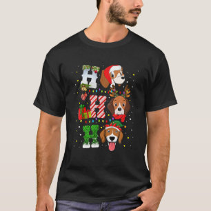 HO HO HO Santa Beagle Christmas Funny Xmas Dog Lov T-Shirt