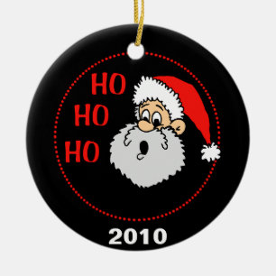 Ho Ho Ho Santa Claus Ceramic Tree Decoration