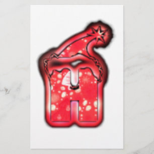 Ho Ho Ho! Santa Claus Hat Merry Christmas Star.png Stationery
