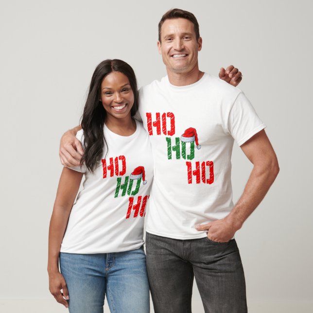 Ho Ho Ho Santa Claus Hat Merry Christmas  T-Shirt (Unisex)