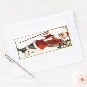 Ho Ho Ho Santa Claus Rectangular Sticker