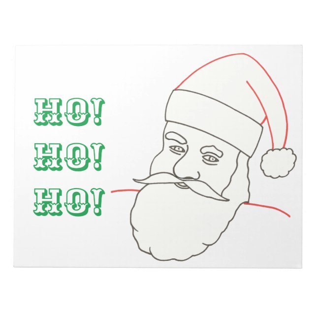 Ho! Ho! Ho! Santa Colouring Sheets on Notepads (Front)