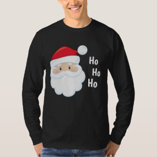 Ho Ho Ho Santa Face Christmas Holidays Red White T-Shirt
