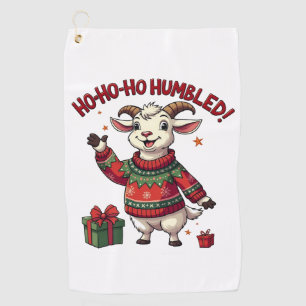 Ho Ho Ho Santa Hat Christmas Santa Goat  Golf Towel